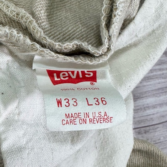 Men’s Vintage 90s Tan 501 Denim Jeans Made in USA - Picture 8 of 8